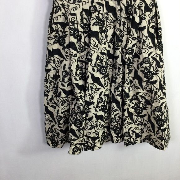 Betsey Johnson Womens Fit & Flare Halter Midi Dress Embroidered Black Bird - Picture 13 of 16